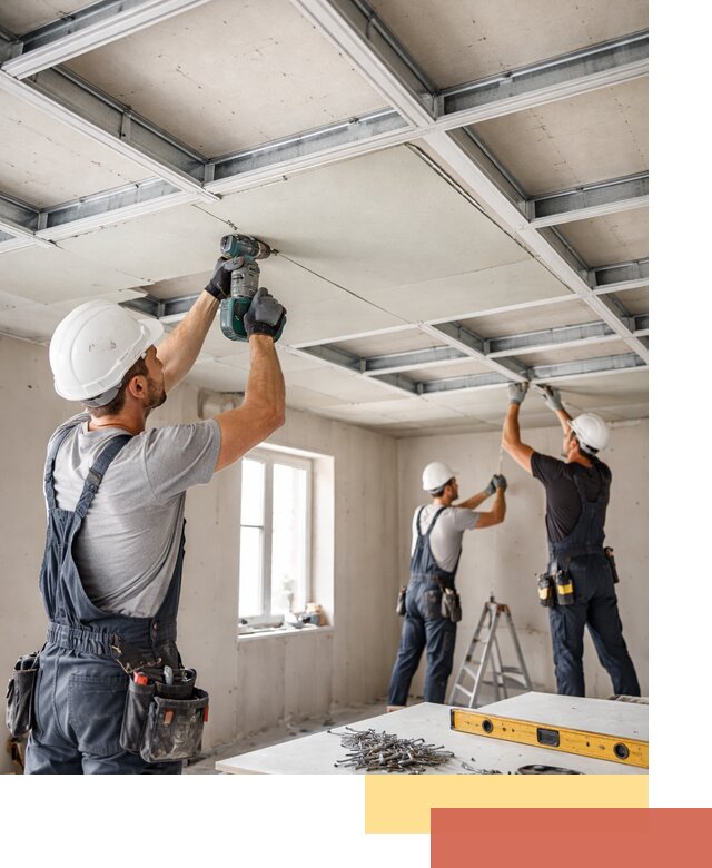 Кессонный потолок из гипсокартона под ключ в Карабулаке