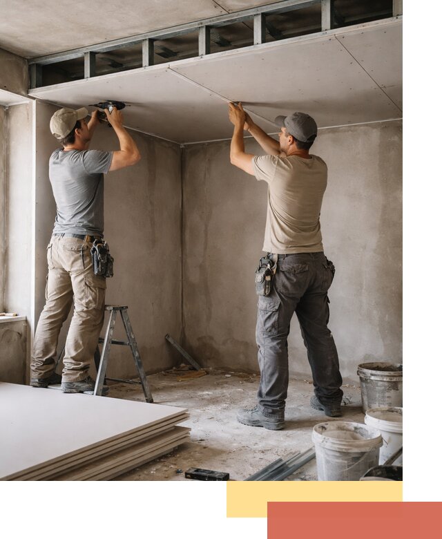 Короб из гипсокартона на потолке под ключ в Карабулаке