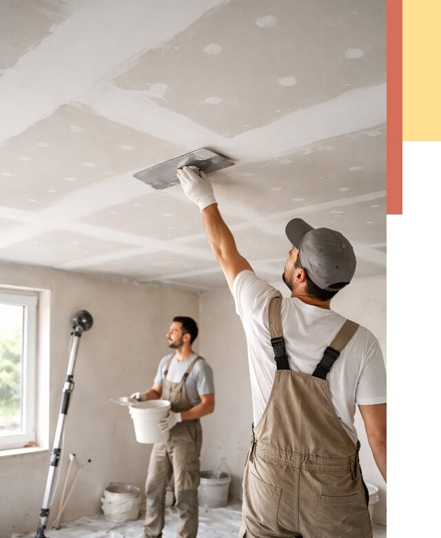 Шпаклевка потолка из гипсокартона в Карабулаке от 3305 руб./м2 — услуги под ключ | ОТДЕЛОЧНИК-Крб