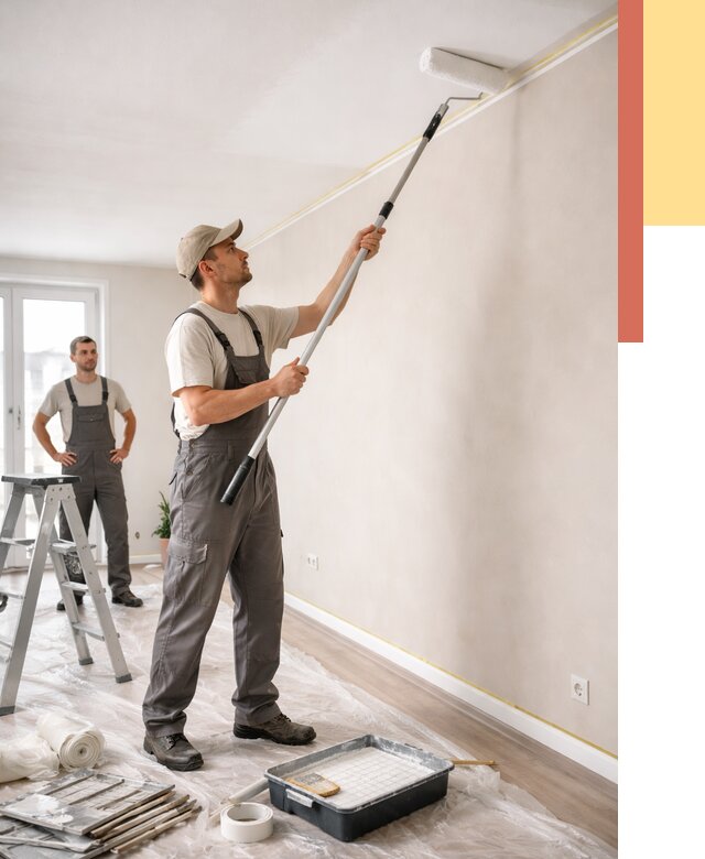 Покраска потолка из гипсокартона в Карабулаке от 4648 руб./м2 — услуги под ключ | ОТДЕЛОЧНИК-Крб