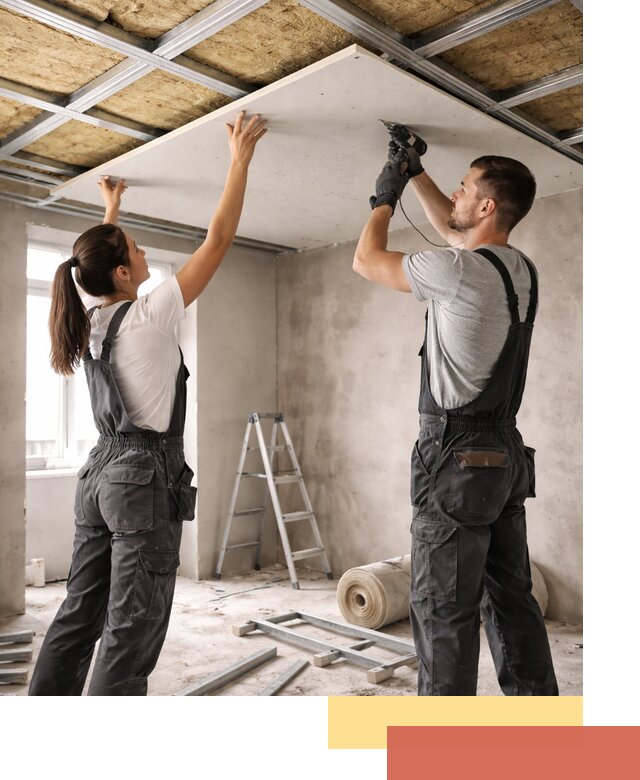 Звукоизоляция потолка из ГКЛ в Карабулаке профессионально и надежно