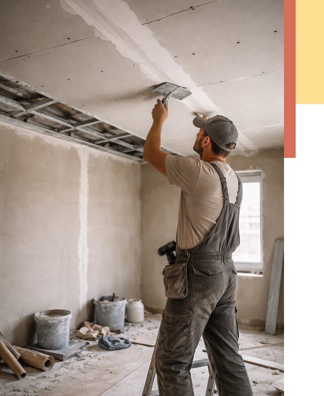 Ремонт потолка из гипсокартона в Карабулаке от 671 руб./м² — быстро и недорого | ОТДЕЛОЧНИК-Крб