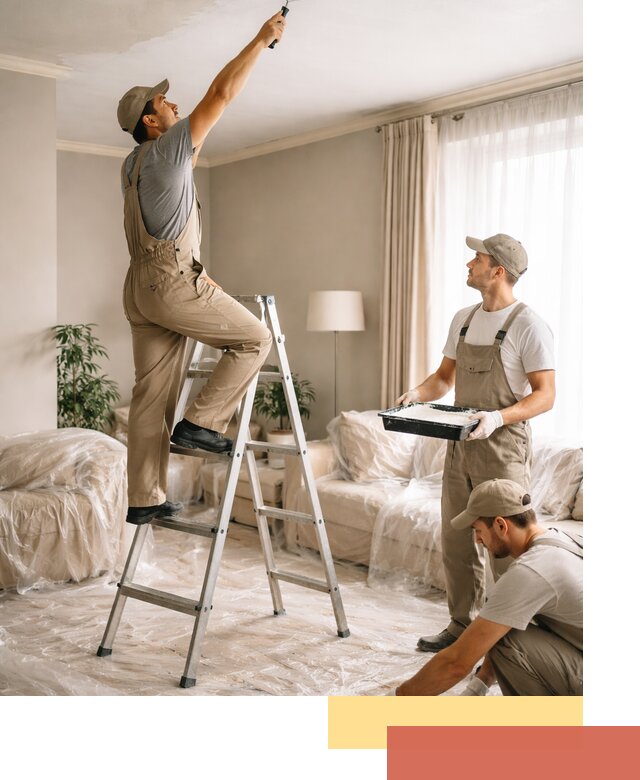 Покраска потолков акриловой краской в Карабулаке качественно и быстро