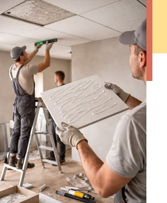 Монтаж потолочной плитки в Карабулаке от 4648 руб. — быстро и недорого | ОТДЕЛОЧНИК-Крб