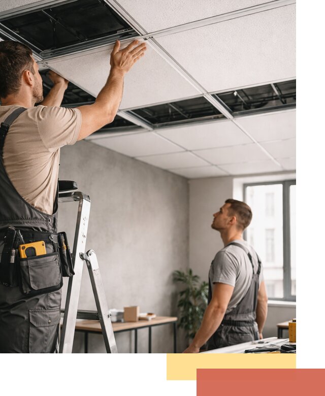 Монтаж потолочной плитки в Карабулаке качественно и в срок