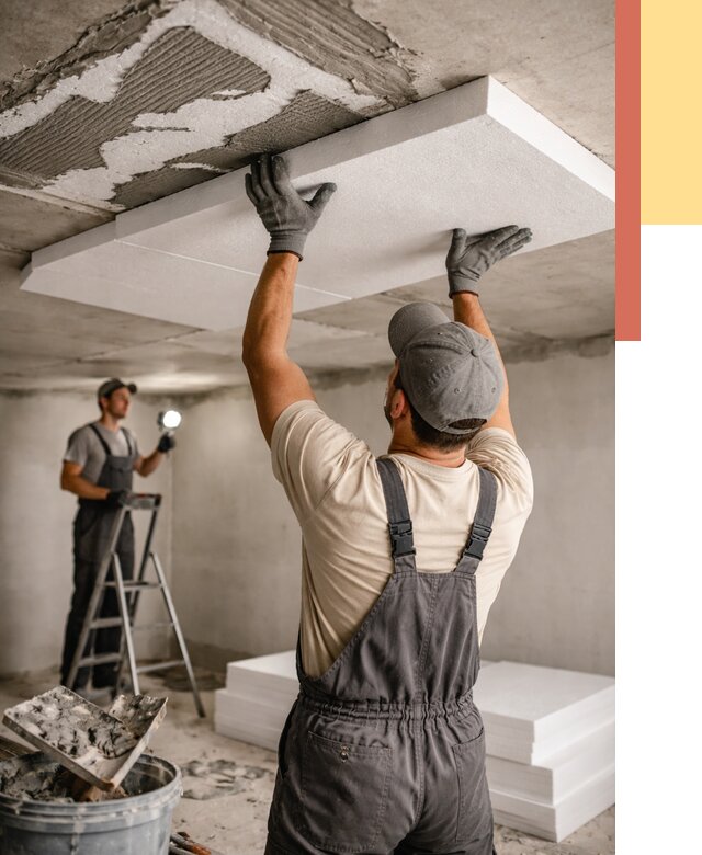 Утепление потолка пенопластом в Карабулаке от 4648 руб/м2 — недорого и быстро | ОТДЕЛОЧНИК-Крб