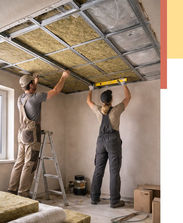 Шумоизоляция потолка в Карабулаке от 1291 руб. под ключ — услуги ОТДЕЛОЧНИК-Крб